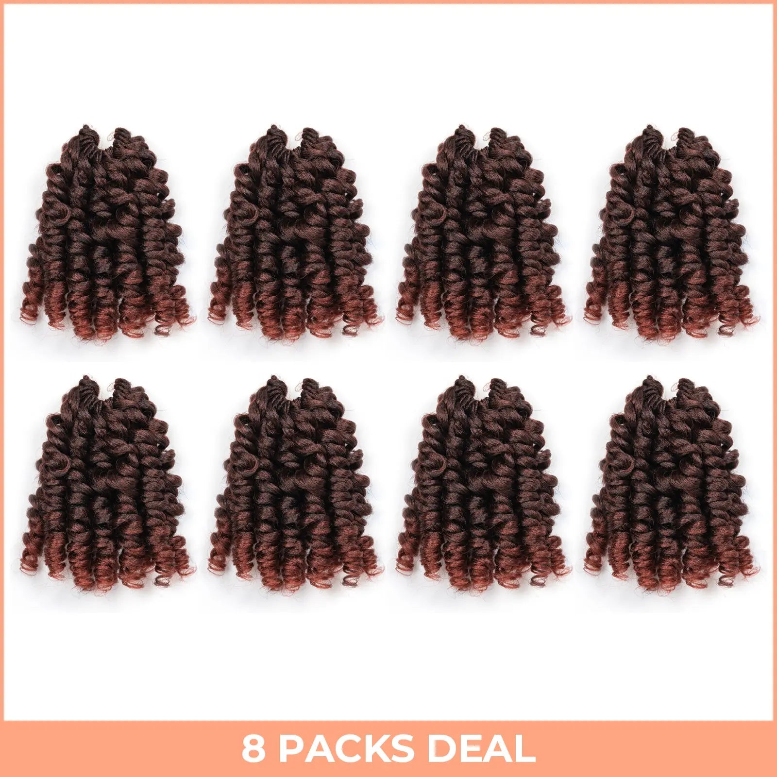 Clearance | Toyotress Wand Twist Crochet Hair | 10-12 Inch Natural Black Pre-twisted Jamaican Bounce Wand Twist Crochet Braids Synthetic Braiding Hair Extensions Toyotress